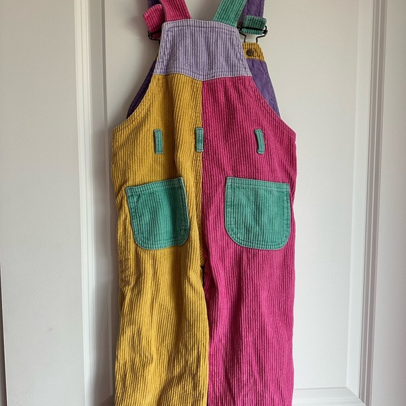 Patchwork Chunky Cord Dungarees – Bright Colors, Size 2-3Y SOLD OUT - Picture 6 of 11